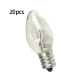 Miniatyrbild 3 av 5: 20st 7 Watt C7 E12 nattlampa och saltlampa utbyteslampor, glödlampor av klart glas As Shown