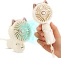 Mini bærbar ventilator (genopladelig, 3 hastigheder)