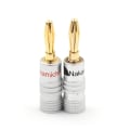 Miniatyrbilde 5 av 5: 12 stk Golden Nakamichi høyttaler bananplugg-adapterkontakter