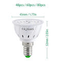 Pikkukuva 3 / 4: Ac220v Full Spectrum LED Grow-glödlampa E14 med 60 LED-lampa för växttillväxt för hydroponiska växthus inomhusväxter