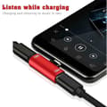 Miniatyrbillede 5 af 5: in1 Dual USB-C Type C Splitter Adapter til hovedtelefoner til Android silver/C