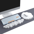 Pikkukuva 4 / 5: Moln Handledsstöd Combo Mus Handledsstödsdyna Ergonomisk smärtlindring Söt skrivbordstillbehör Halkfritt set White 0.66