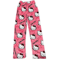 Miniatyrbillede 1 af 4: Hello Kitty Flannels Pyjamas Bløde Kawaii Pyjamas Hjemmebukser Tegneserie Casual Anime Behagelige Efterår og Vinter Varme Pyjamas Casual Bukser Rose red XL