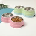 Miniatyrbillede 4 af 5: Et to-etagers rustfrit stålrum til hunde og katte