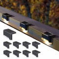 Miniatyrbilde 1 av 4: Profesjonell solcelle utendørs belysning trådløs (8stk) Sort Black shell warm light transparent cover