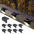 Pikkukuva 1 / 4: Ammattimainen aurinkokenno ulkovalaistus langaton (8kpl) Musta Black shell warm light transparent cover
