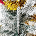 Miniatyrbilde 3 av 4: Iskrystaller Dekorasjoner 12 PCS Juletrepynt Kunstig Snødråpe Baubles, 13CM Isklystaller Jul Henge Glitter Dråpe Baubles Isklystal
