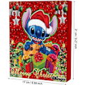Miniatyrbild 5 av 6: Stitch Adventskalender 2024 Jul Julenissar Söt Cartoon Mode Jul med Armband DIY Armband Kit 24 Dagar Jul Nedräkning Kalender Smycken Present A
