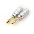 Miniatyrbilde 4 av 5: 12 stk Golden Nakamichi høyttaler bananplugg-adapterkontakter