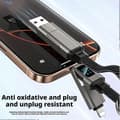 Pikkukuva 3 / 5: 4-in-1 USB C -avaimenperälatauskaapeli, 65 W pikalatauksen datakaapeli kaulanauhalla, sopii Light-ning Type-C USB-A USB-C -liitäntöihin Blue