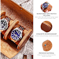 Pikkukuva 3 / 5: Travel Watch Case, Watch Box för män, 3 Slots Läder Watch Case