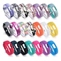Miniatyrbillede 3 af 3: Hvid farverig erstatningssiliconestrop til Garmin Vivofit 4 Activity Fitness Tracker（L）