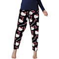 Pikkukuva 2 / 3: Hello Kitty -fleece-pehmeät kawaii-pyjamat, kotipöksyt, piirretty, rento, anime, mukavat, syksy-talvi, lämpimät pyjamat, rentot housut black XXL