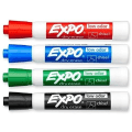 Miniatyrbilde 2 av 5: Expo Low-odor Chisel Point Dry Erase Marker Set, Designet for Whiteboards, Glass og de Fleste Ikke-porøse Overflater, 4 Fargemarkører
