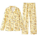 Pikkukuva 1 / 6: Kawaii-piirrettyjä pyjamaa naisille ja tytöille - pitkähihainen paita ja pyjamahousut, nukkumisasu, kotikäyttöön, 2-osainen pyjamasetti Pom Pom Purin XL