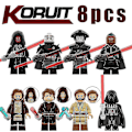 Miniatyrbillede 1 af 5: 8 stk Star Wars Series Karakter Anakin Skywalker Darthmaul Obi-wan Minifigur Samlet Mini Byggeklods Action Figurer Legetøj Børn Gave