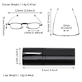 Pikkukuva 2 / 5: Fällbara läsglasögon med rörfodral CASE STYRKE 1.0X musta black Strength 1.0x