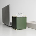 Miniatyrbillede 3 af 5: PU-læder Enkel kosmetisk opbevaringsboks Dame Toiletbord Desktop opbevaringsboks Husholdningsjern Ornamenter A Blue