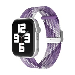 Apple Watch kompatibelt Armband Elastiskt LILA/VIT 38/40/41mm Lila one size