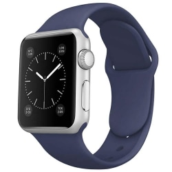 Apple Watch kompatibelt Armband Silikon BLÅ 42/44/45 mm Blue S