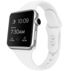 Slankt Apple Watch-kompatibelt armbånd Silikone HVID 38/40/41 mm White S