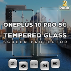 2 Pack OnePlus 10 Pro 5G - Härdat glas 9H- Super kvalitet 3D