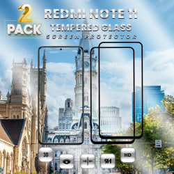 2 Pack Xiaomi Redmi Note 11 - Härdat glas 9H-Super kvalitet 3D