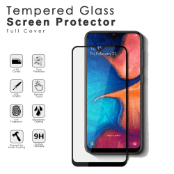 Samsung A20S 2.5D silkestryckt heltäckande härdat glas