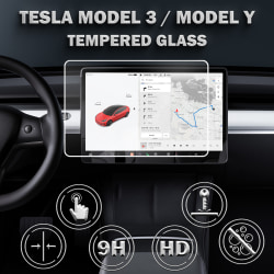 1-Pack Skärmskydd For Tesla Model 3/Model Y - Härdat Glas 9H - Super Kvalitet