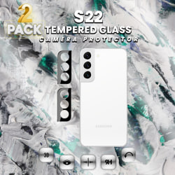 2 Pack Linsskydd Samsung Galaxy S22 - Härdat Glas 9H - Super 3D