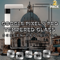2-Pack Google Pixel 7 Pro - Härdat Glas 9H - Super kvalitet 3D