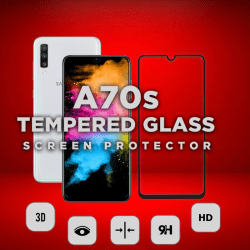 Samsung Galaxy A70s -Härdat Glas 9H–Super Kvalitet 3D Skärmskydd