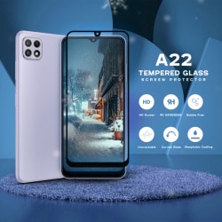 Samsung Galaxy A22 - Härdat glas 9H-Super kvalitet 3D Skärmskydd
