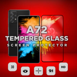 Samsung Galaxy A72 - Härdat glas 9H-Super kvalitet 3D Skärmskydd