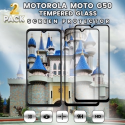 2-Pack Motorola Moto G50 - Härdat Glas 9H - Super kvalitet 3D