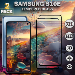 2-Pack Samsung Galaxy S10E - Härdat Glas 9H – Super kvalitet 3D Skärmskydd