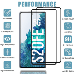 2-Pack Samsung Galaxy S20FE - Härdat Glas-9H -Super kvalitet 3D