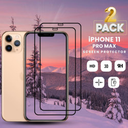 2-Pack iPhone 11 Pro Max - Härdat Glas 9H - Super Kvalitet 3D
