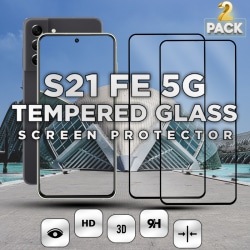 2 Pack Samsung S21 FE 5G - 9H Härdat Glass - Super Kvalitet 3D