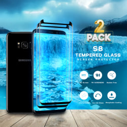 2 Pack Samsung Galaxy S8 - Härdat glas 9H - Super kvalitet 3D