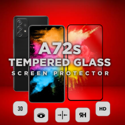 Samsung Galaxy A72s -Härdat glas 9H-Super kvalitet 3D Skärmskydd