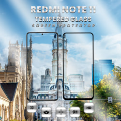 Xiaomi Redmi Note 11 - Härdat glas 9H-Super kvalitet 3D