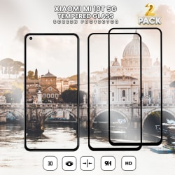 2-Pack Xiaomi Mi 10T 5G - Härdat Glas 9H - Super kvalitet 3D Skärmskydd