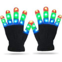 7 ljuslägen LED-handskar Barn, Ljus upp handskar, Barn LED F