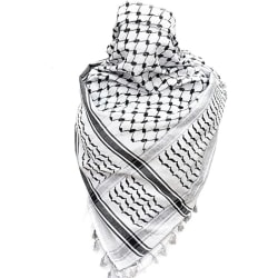 Palæstina tørklæde, Keffiyeh, Arafat Hatta, bred med kvaster, Shemagh Keffiyeh Arabisk houndstooth 100% bomuld Unisex tørklæder