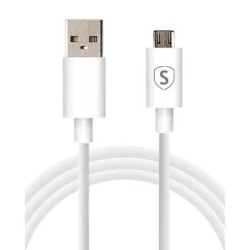 SiGN Snabbladdningskabel Micro-USB till Galaxy S6/S7, 1.2m - Vit Vit