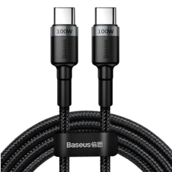 Kabel USB-C till USB-C, PD 2.0, 100W, 5A, 2m - Svart Baseus Svart