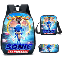Ny Sonic barns skolväska animerad 3d- printed ryggsäck Sonic barns ryggsäck i tre set Y #35