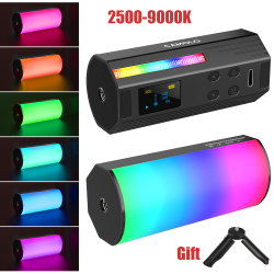 Handhållen LED RGB Stick Light 2500-9000K fotografivideolampa