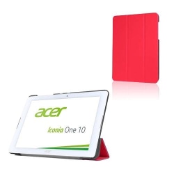 Acer Iconia One 10 B3-A20 Kolmesti Taittuva Nahkakotelo Standill Red